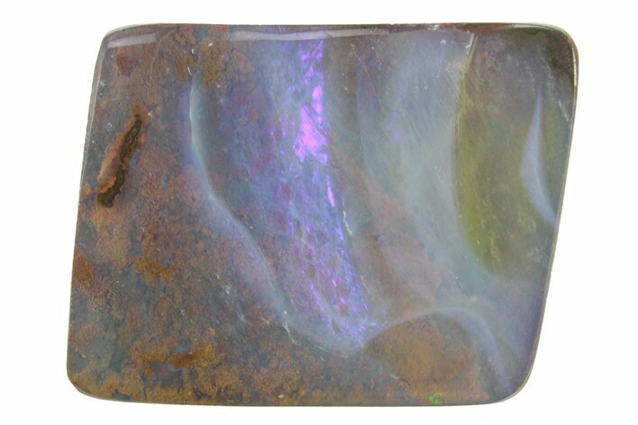 Colorful Polished Boulder Opal Specimen - Queensland, Australia #381745